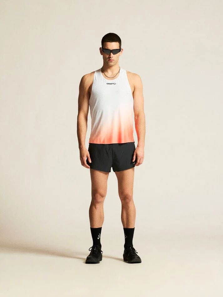 Race Day Singlet M | White/Multi